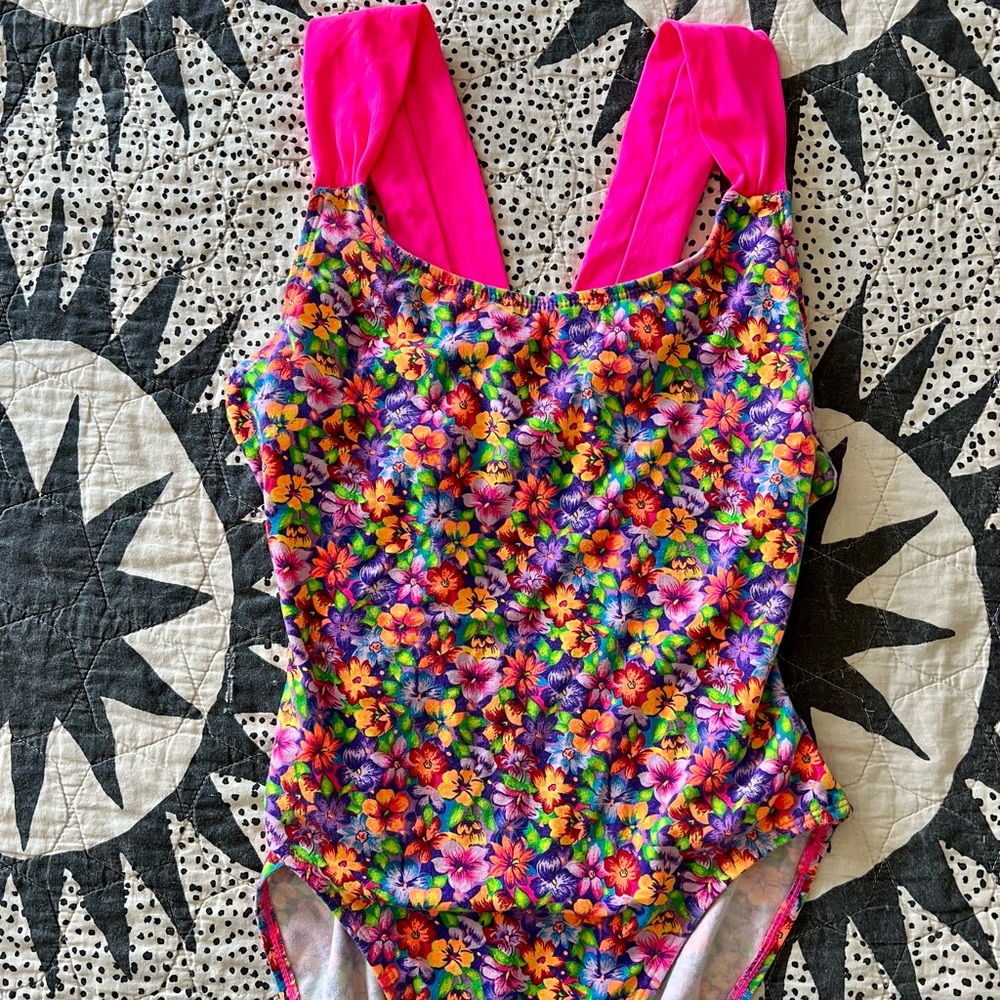 Vintage 80s Floral Bodysuit